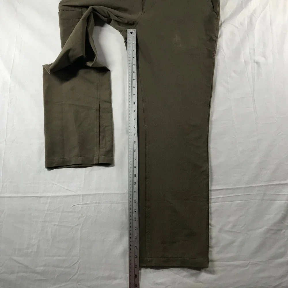 Toad&Co Mens Slim Fit Mission Ridge Pants Dark Olive Green Nylon Stretch 33